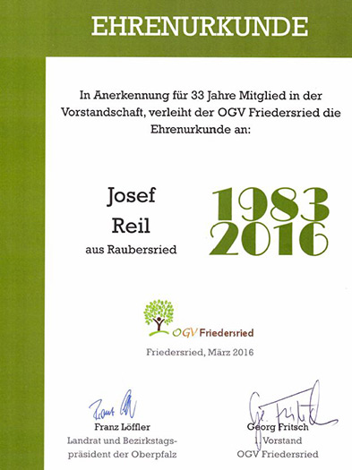 33 Jahre Vorstandschaft